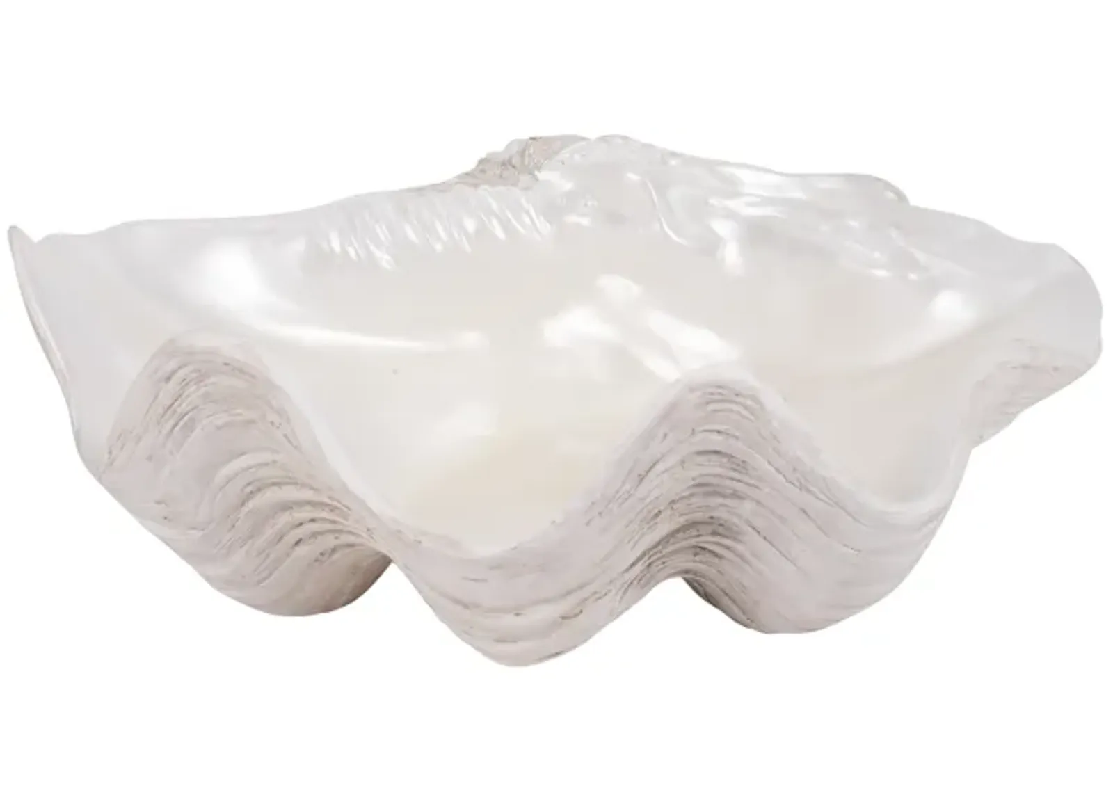 13" Pearlized Shell Bowl, Ivory