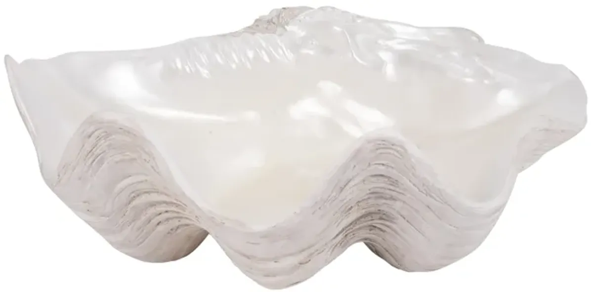 13" Pearlized Shell Bowl, Ivory