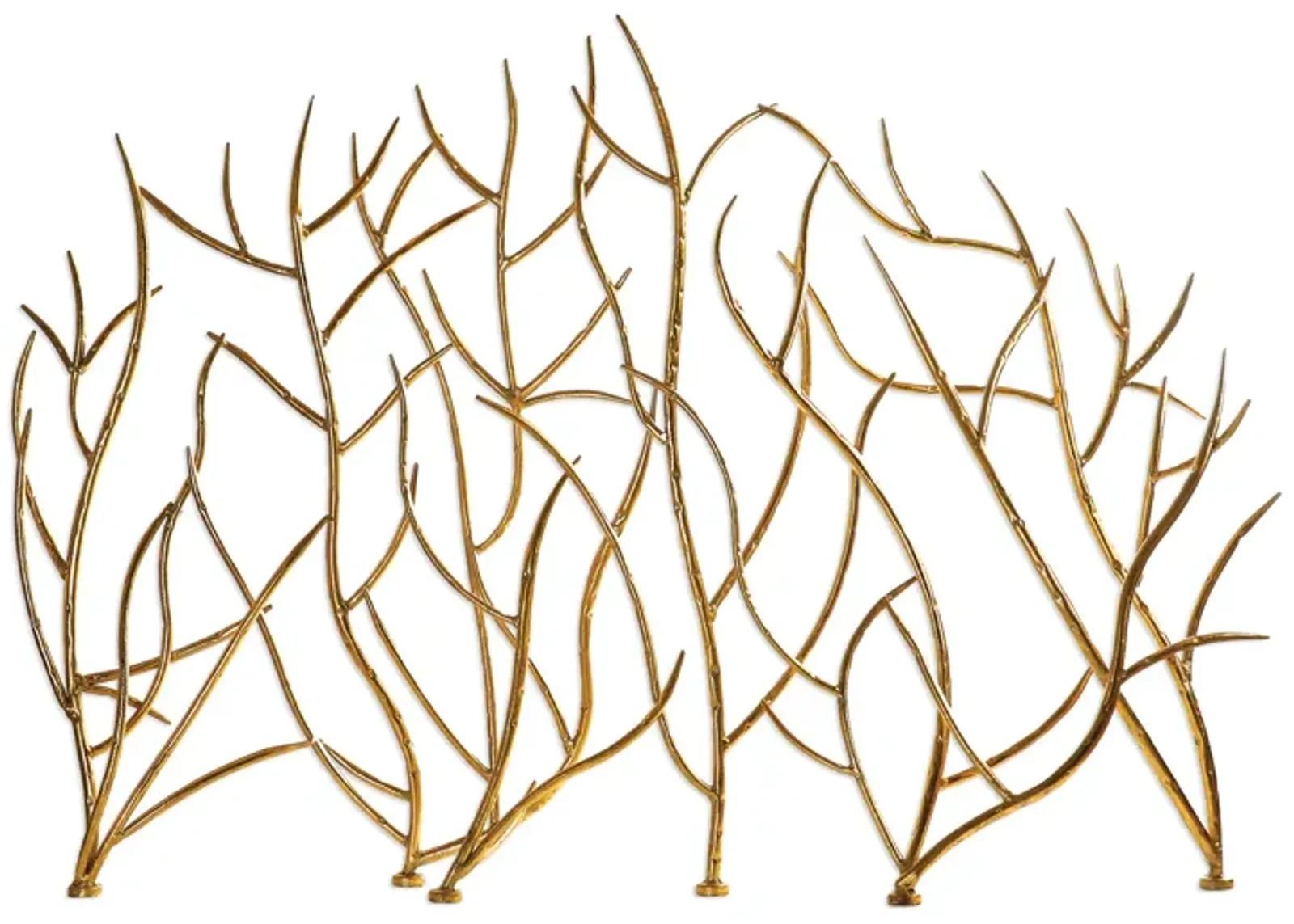 Gold Branches Decorative Fireplace Screen