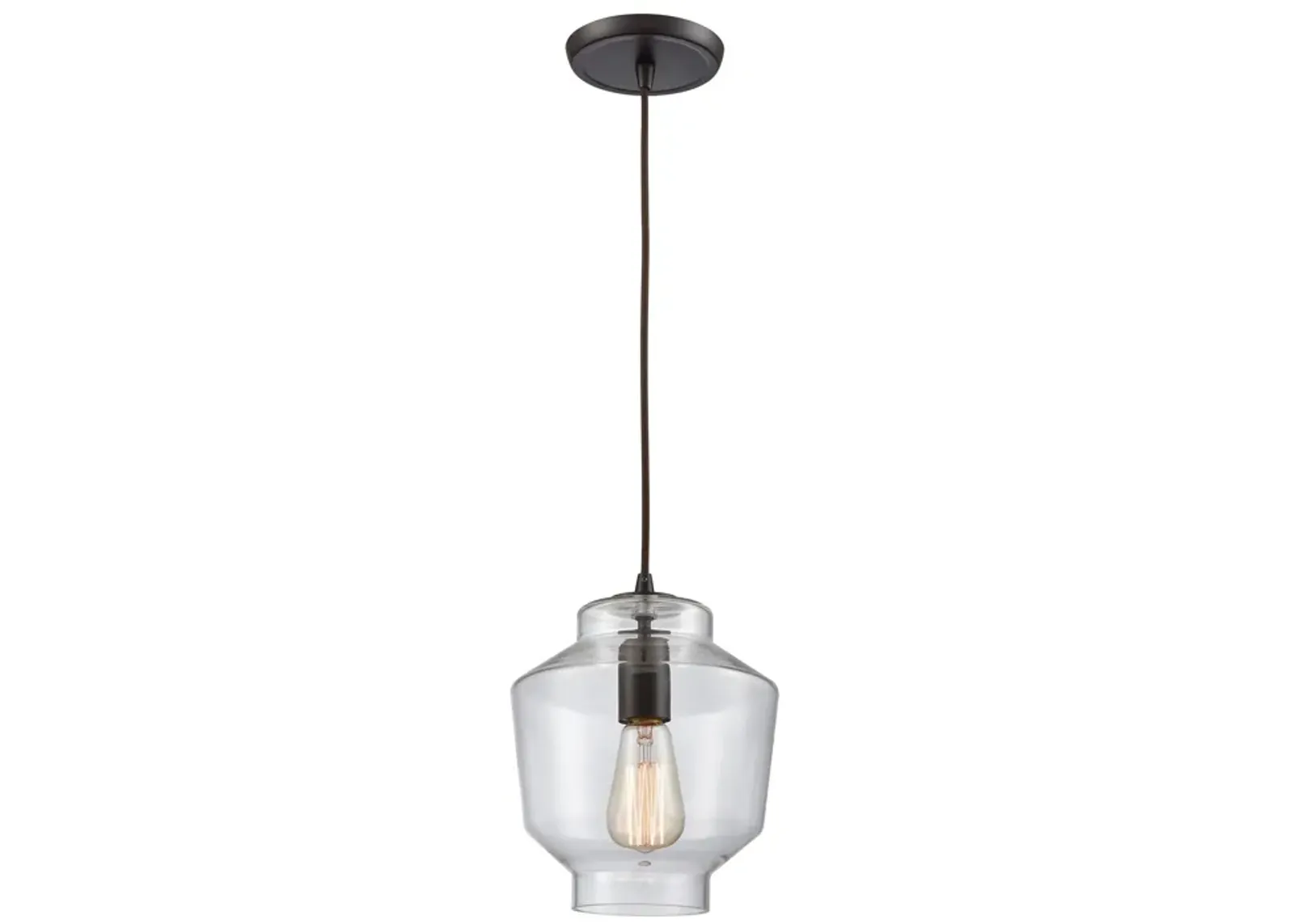 Barrel 8" Wide 1-Light Mini Pendant - Oil Rubbed Bronze