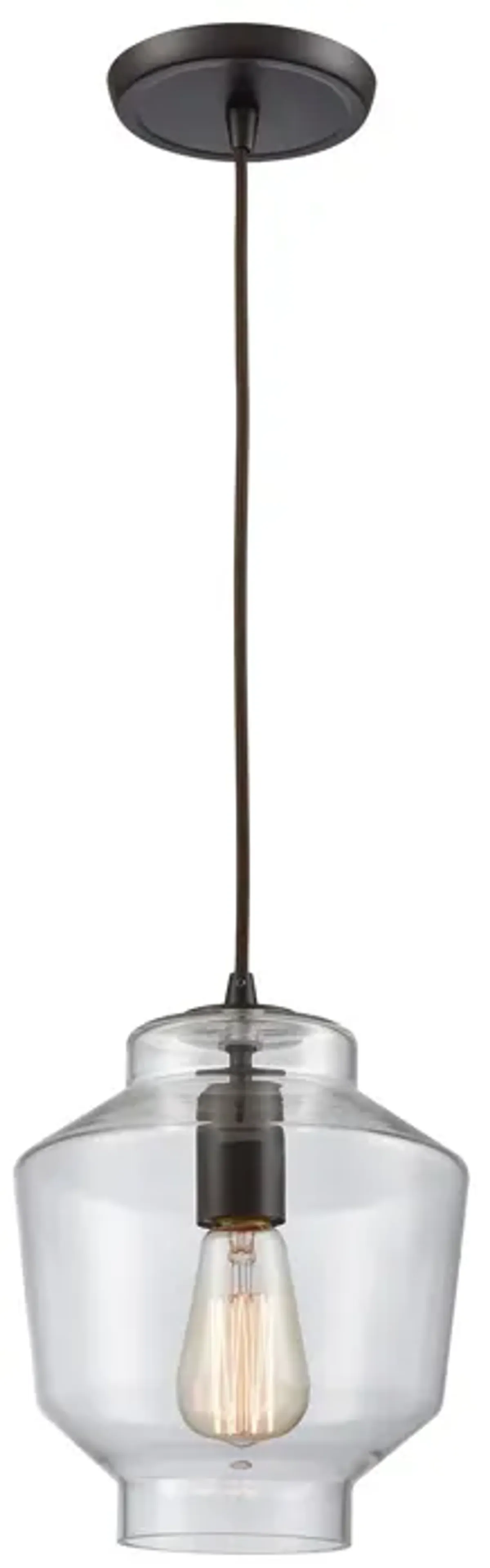 Barrel 8" Wide 1-Light Mini Pendant - Oil Rubbed Bronze