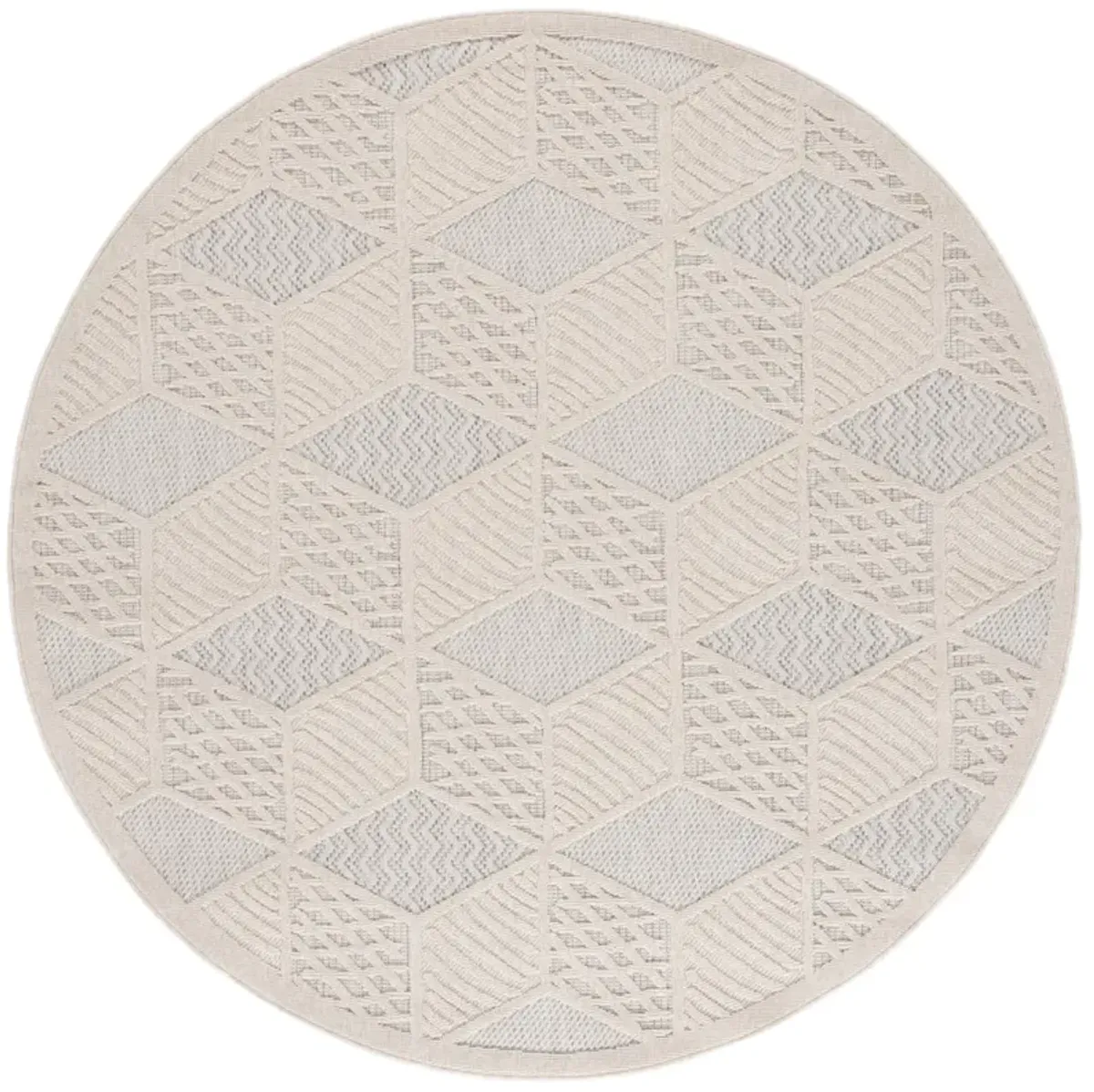 MILOS 114 IVORY 6'-7' x 6'-7' Round Round Rug