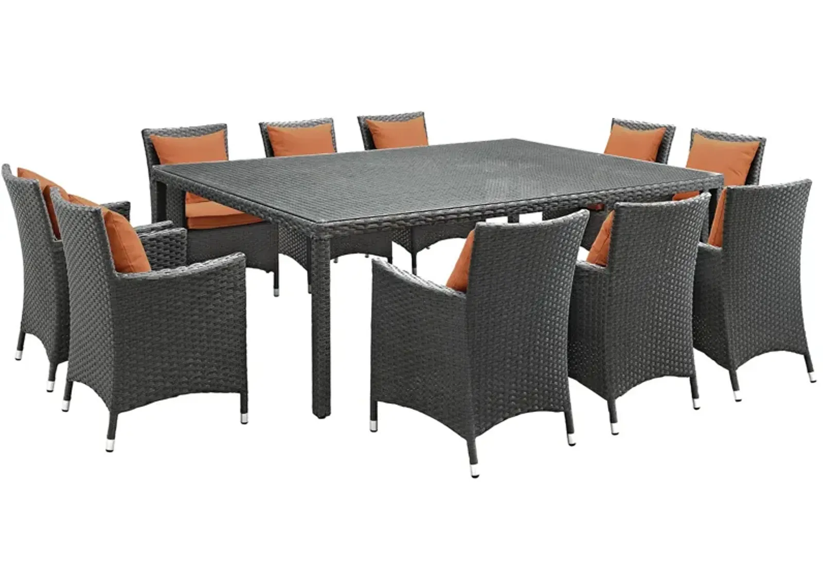 Sojourn 11 Piece Outdoor Patio Sunbrella® Dining Set