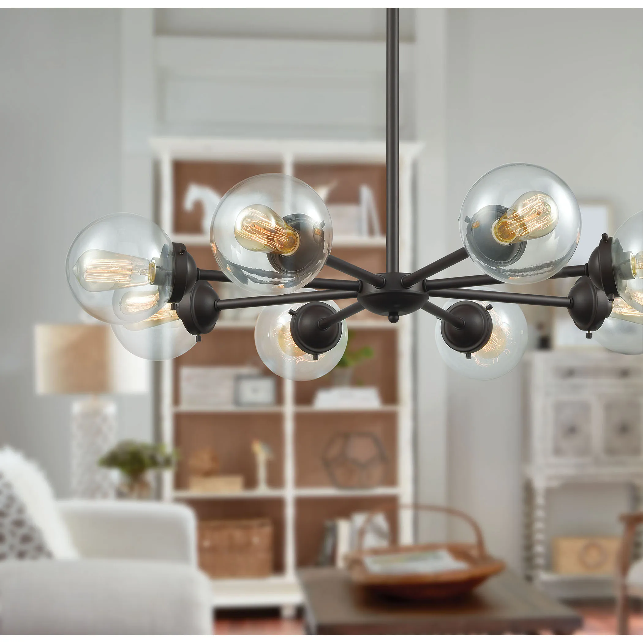 Beckett 37" Wide 8-Light Chandelier - Oil Rubbed Bronze