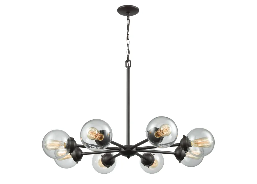 Beckett 37" Wide 8-Light Chandelier - Oil Rubbed Bronze