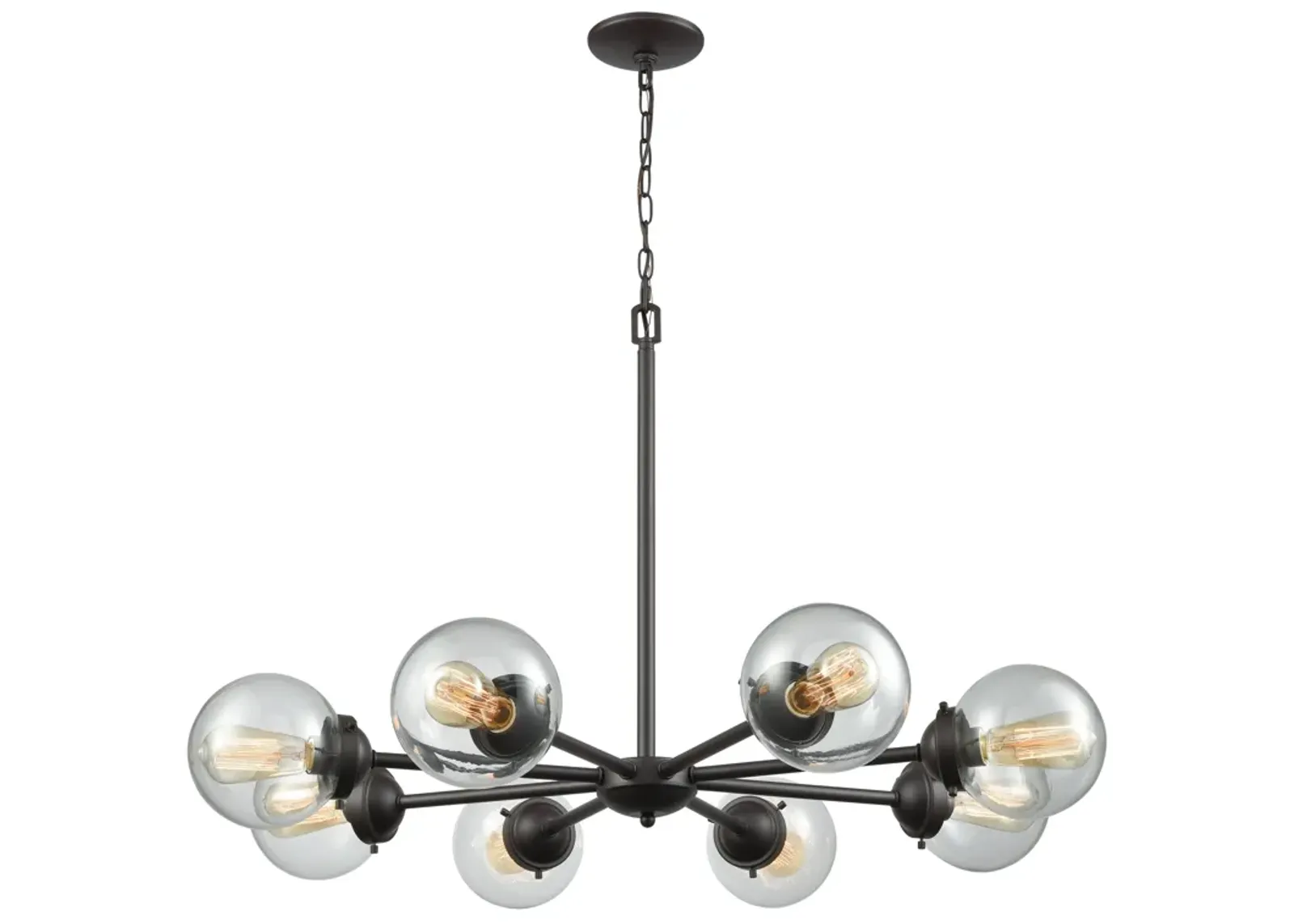 Beckett 37" Wide 8-Light Chandelier - Oil Rubbed Bronze