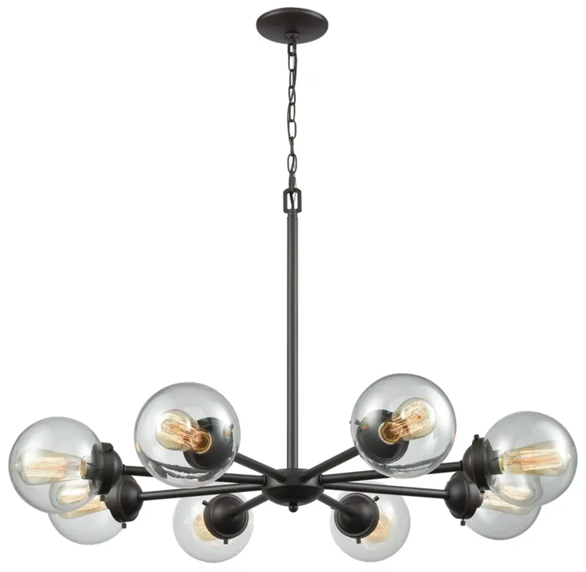 Beckett 37" Wide 8-Light Chandelier - Oil Rubbed Bronze