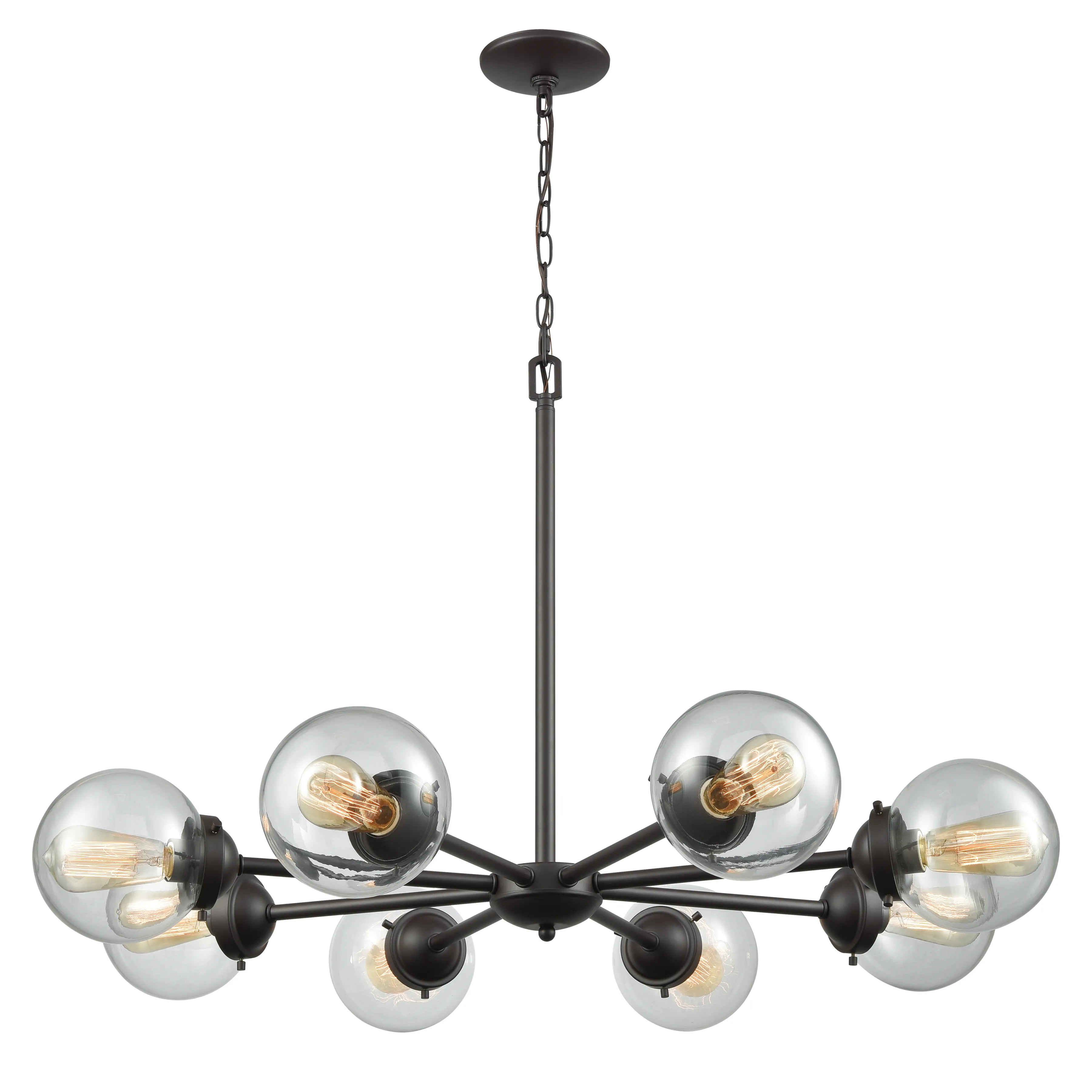 Beckett 37" Wide 8-Light Chandelier - Oil Rubbed Bronze