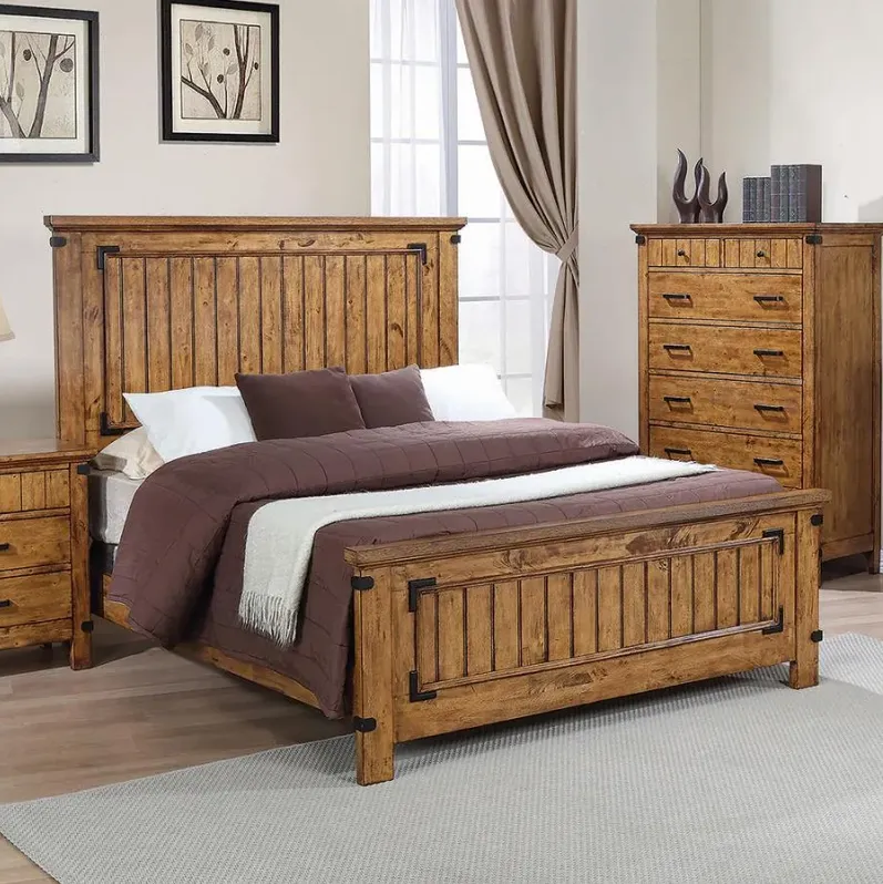 Brenner Full Panel Bed Rustic Honey