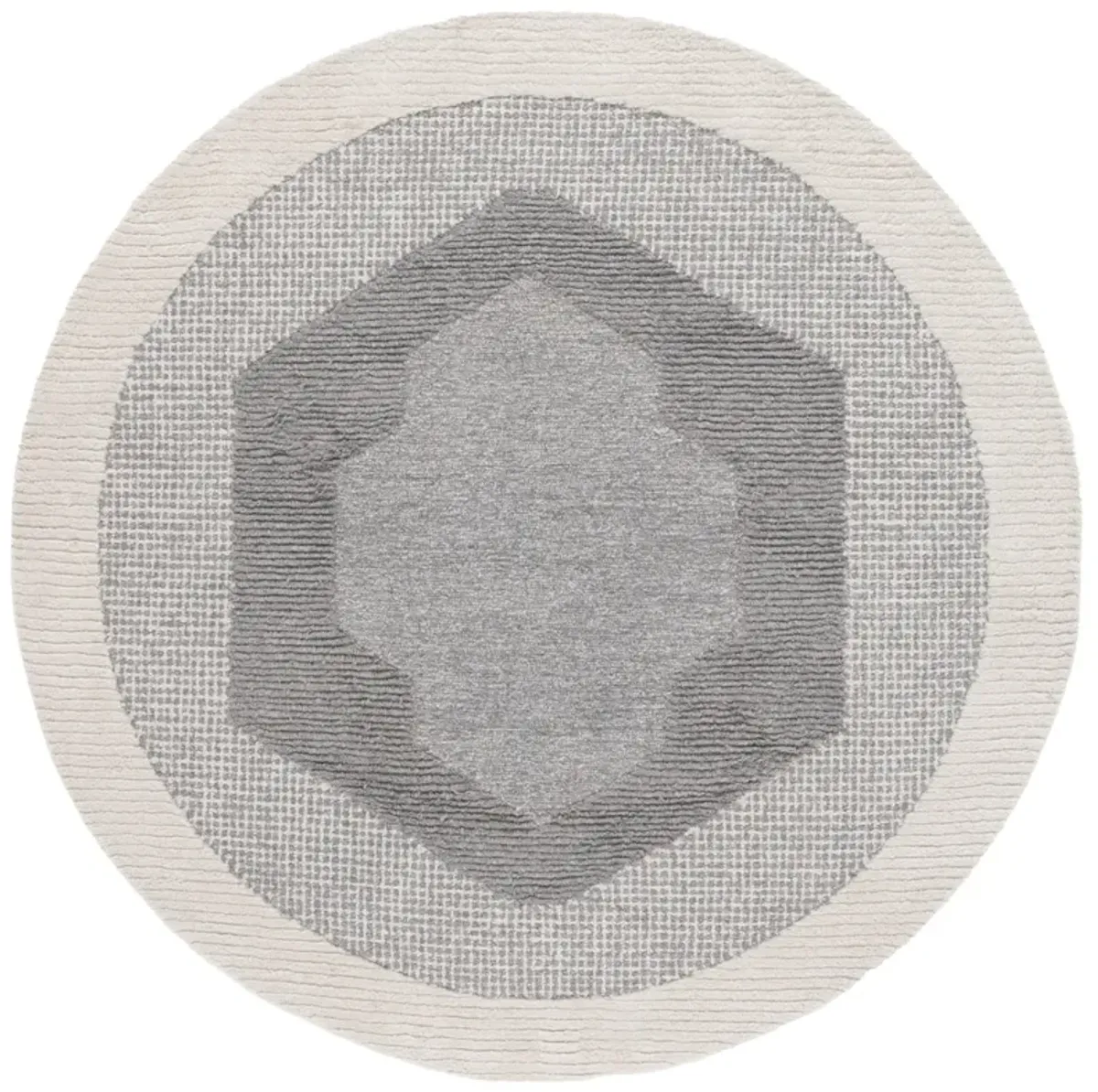 RENEWAL 807 DARK GREY  6' x 6' Round Round Rug