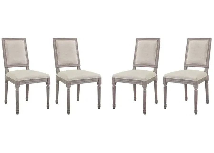 Court Dining Side Chair Upholstered Fabric Set of 4