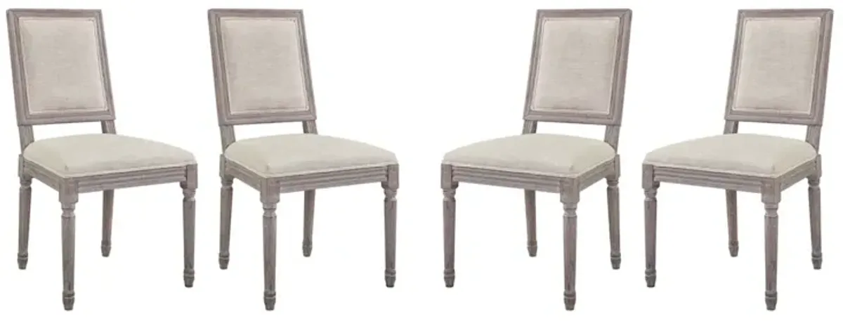 Court Dining Side Chair Upholstered Fabric Set of 4