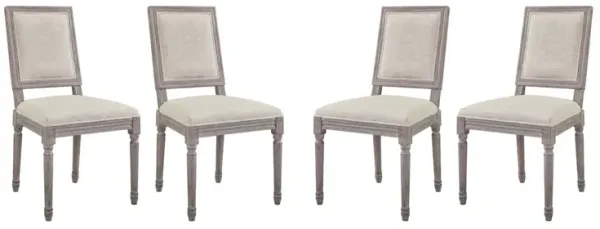 Court Dining Side Chair Upholstered Fabric Set of 4