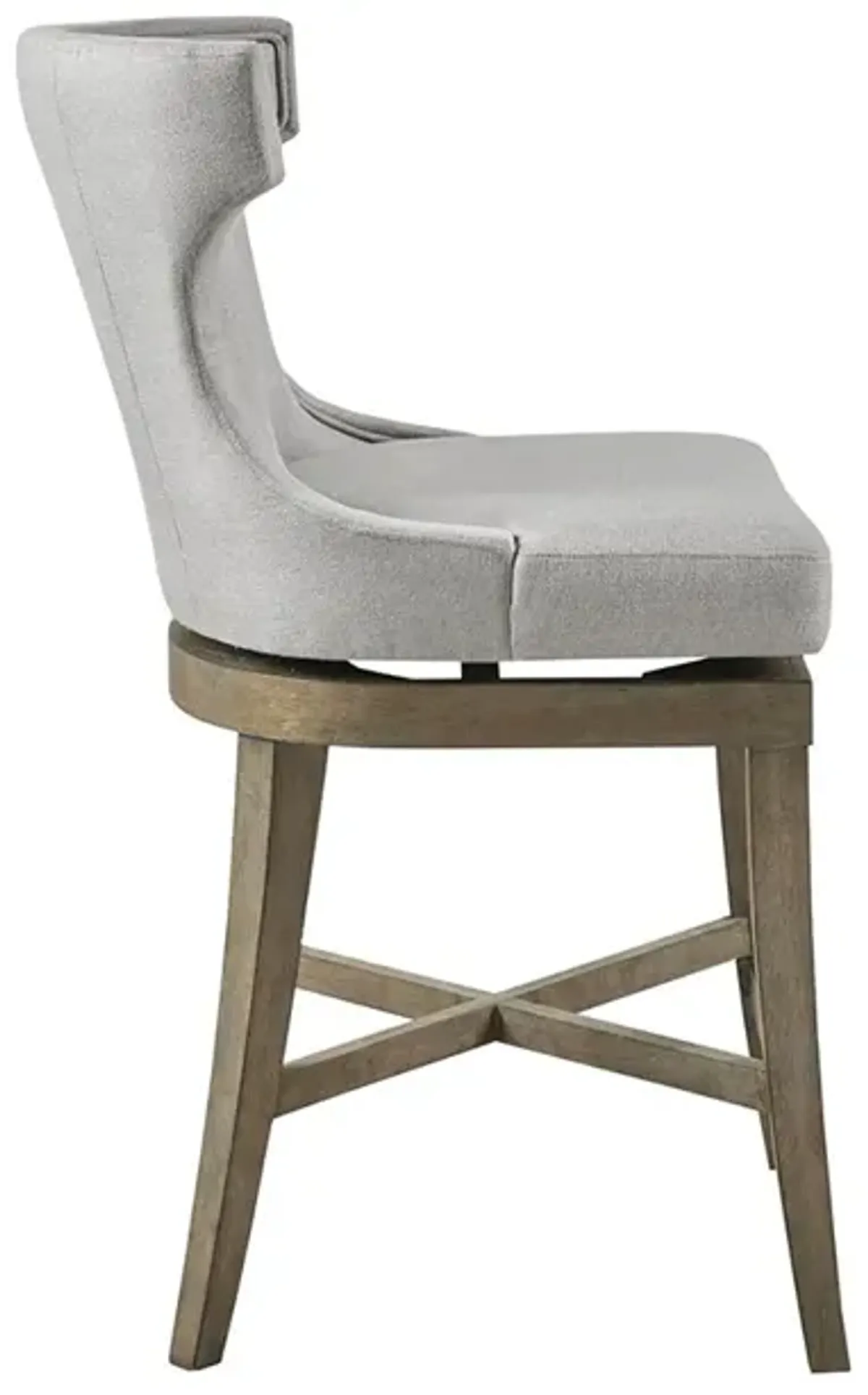 Madison Park Carson Light Grey Counter Stool with Swivel Seat