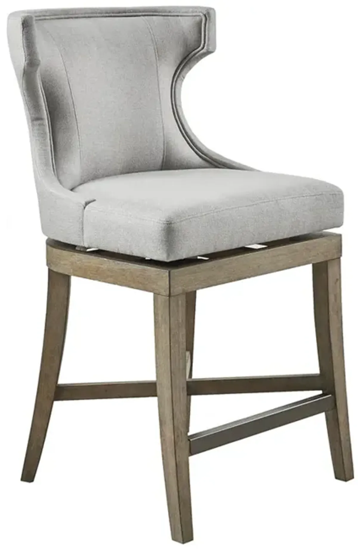 Madison Park Carson Light Grey Counter Stool with Swivel Seat