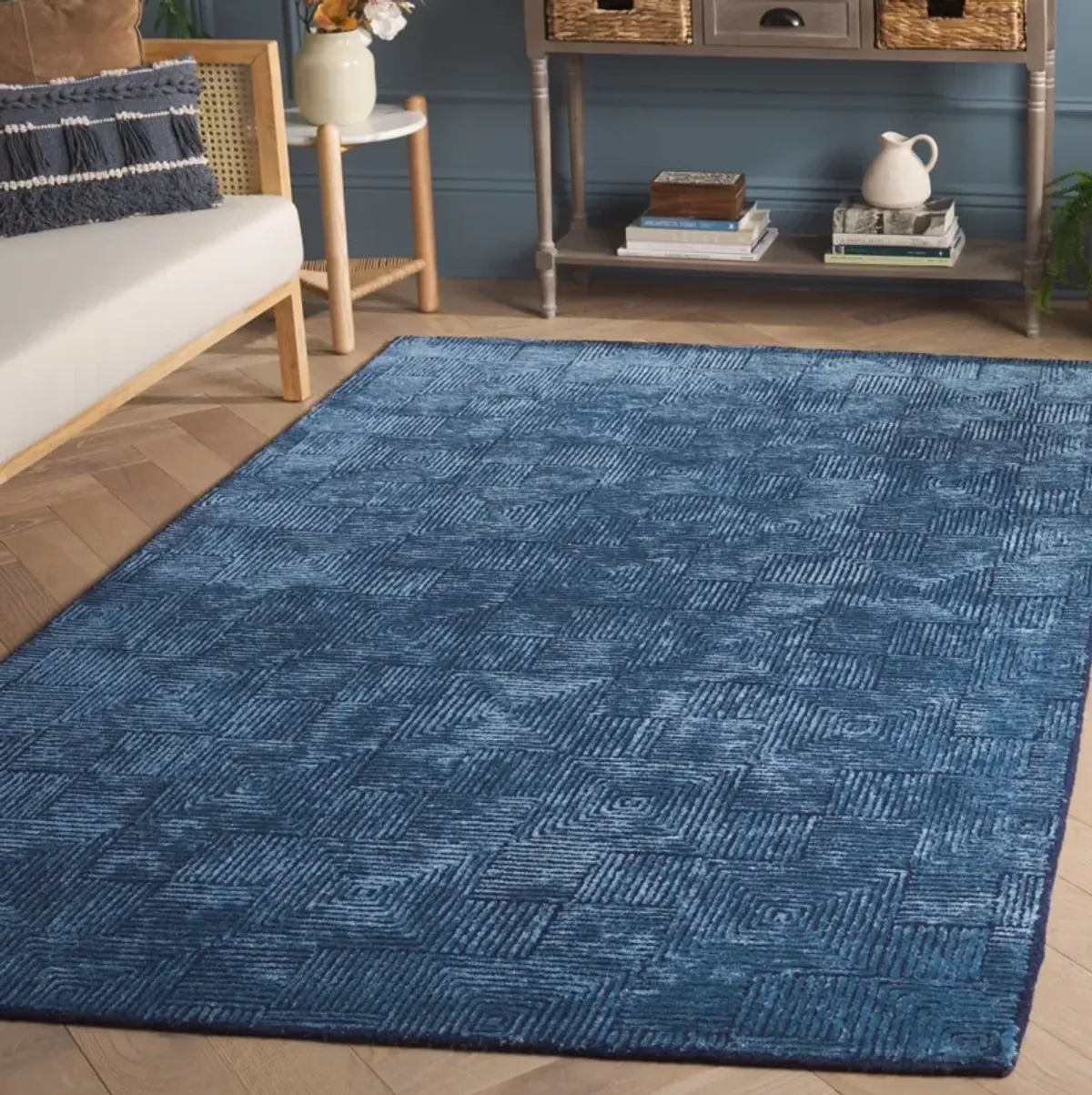 GLAMOUR 401 NAVY 6' x 9' Medium Rectangle Rug