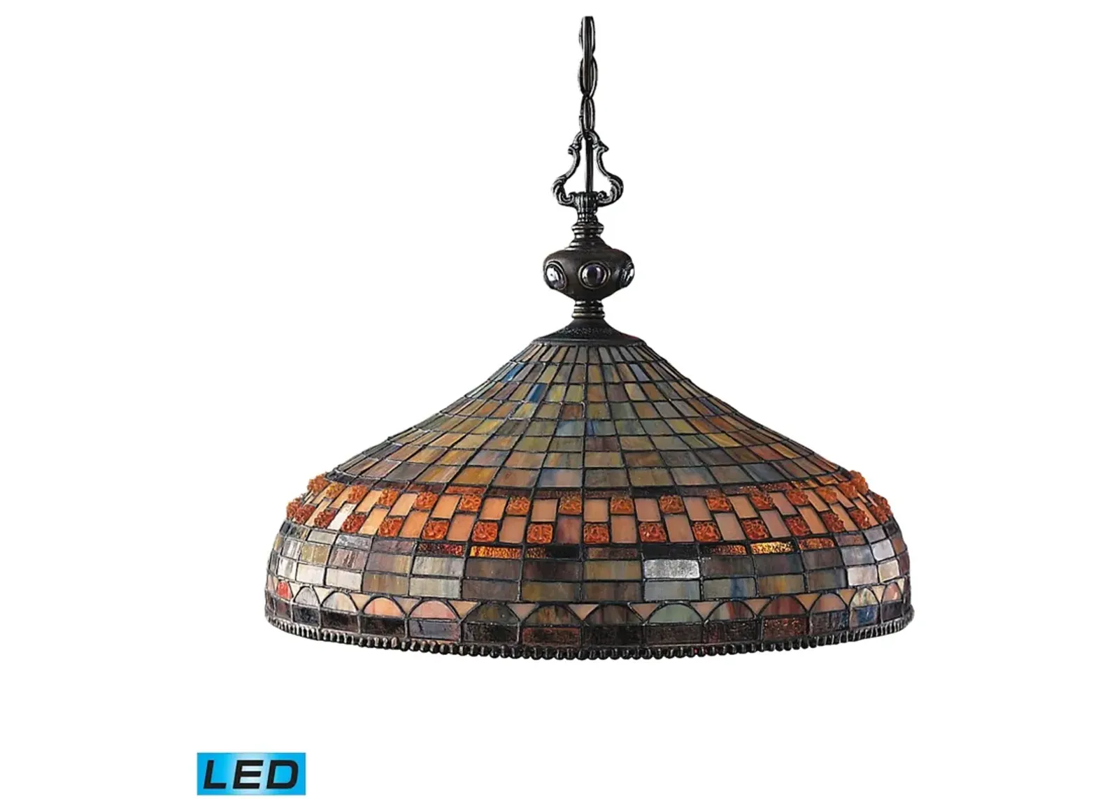 Jewelstone 20" Wide 3-Light Chandelier - Classic Bronze