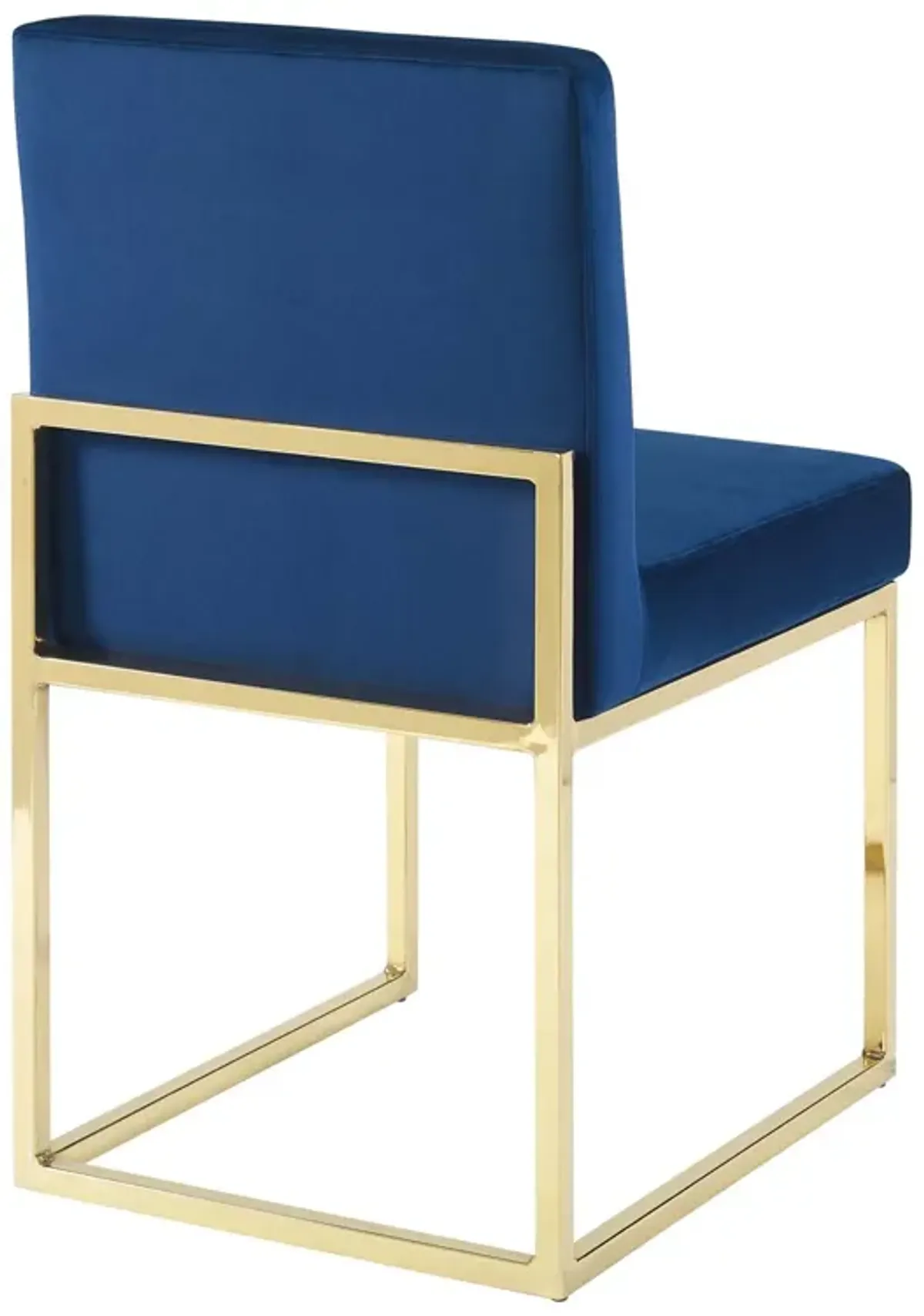 Carriage Channel Tufted Sled Base Performance Velvet Dining Chair