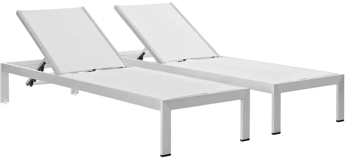 Shore Chaise Outdoor Patio Aluminum Set of 2