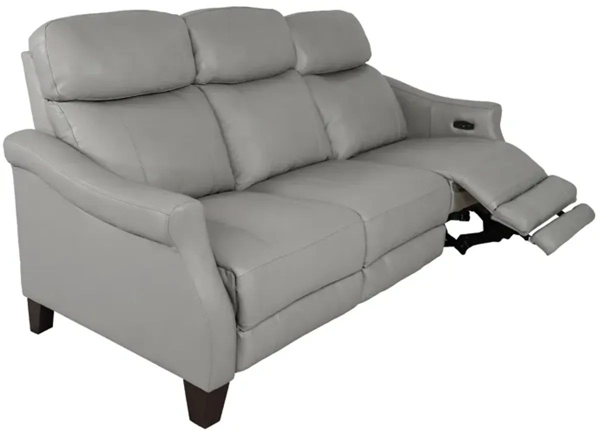 Felicity 84" Zero Gravity Power Reclining Sofa in Silver Leather