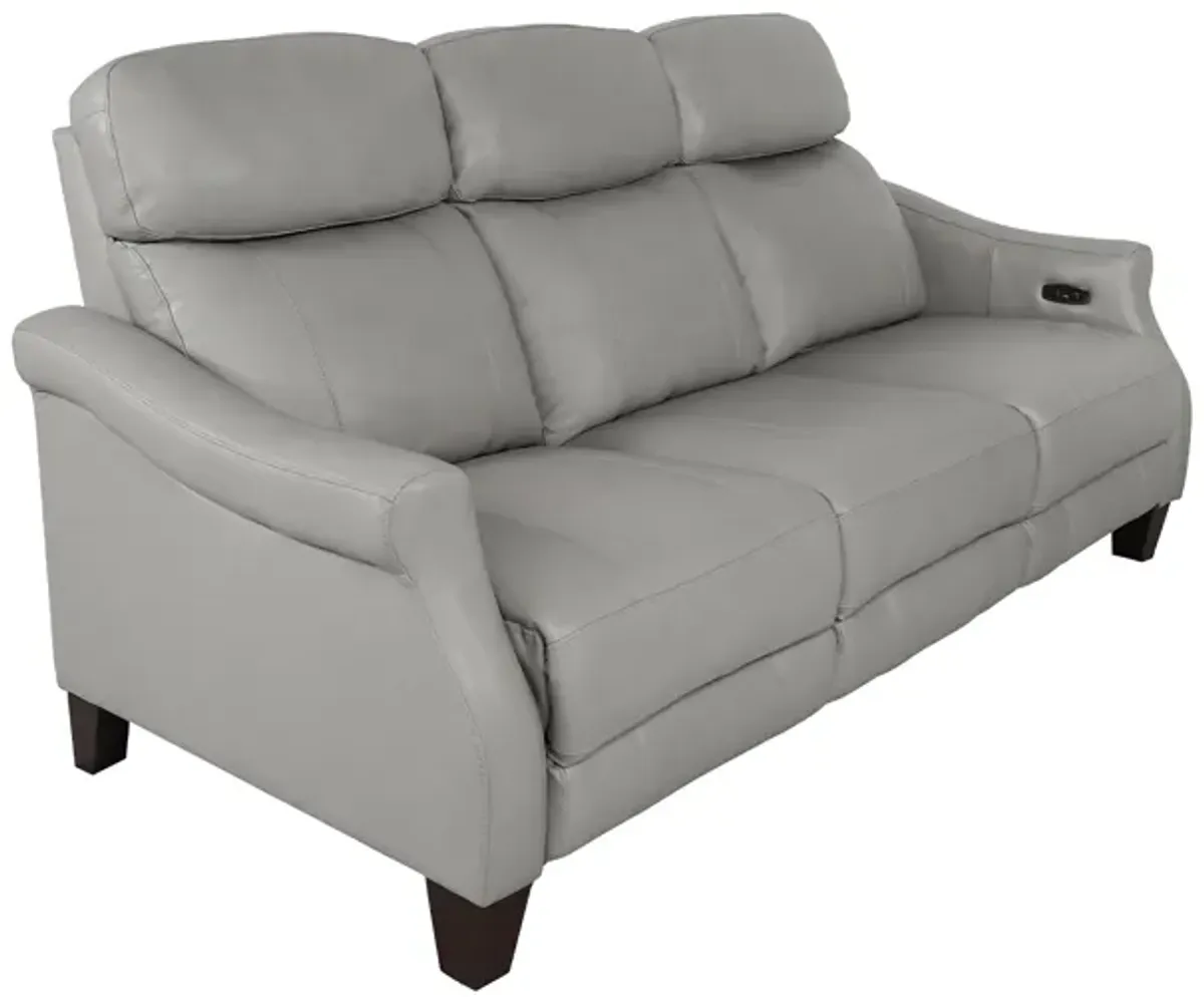 Felicity 84" Zero Gravity Power Reclining Sofa in Silver Leather