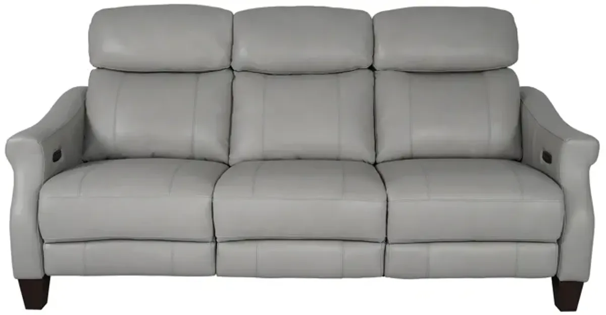 Felicity 84" Zero Gravity Power Reclining Sofa in Silver Leather