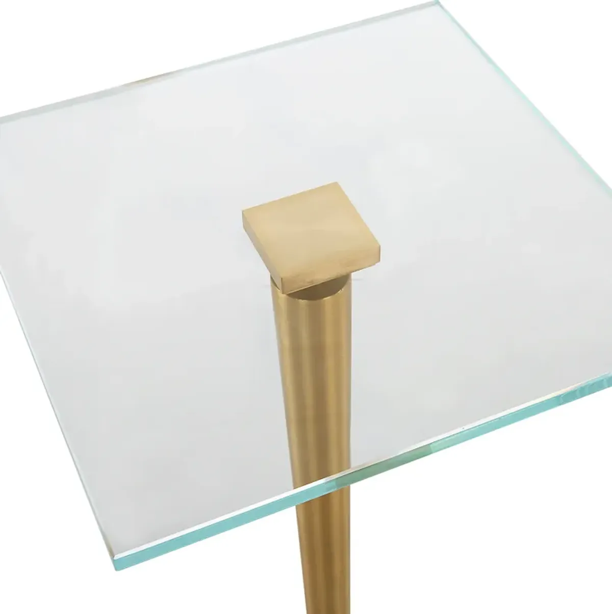 Natural White Marble And Tempered Glass Top Marble Base End Tables