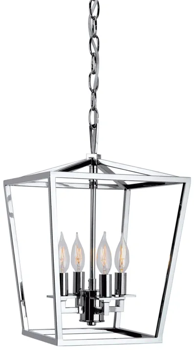 Cage Pendant Light - Polished Nickel