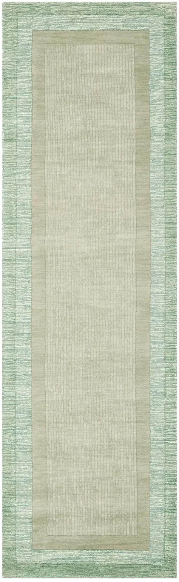 IMPRESSION GREEN  2'-3' x 10' Runner Rug