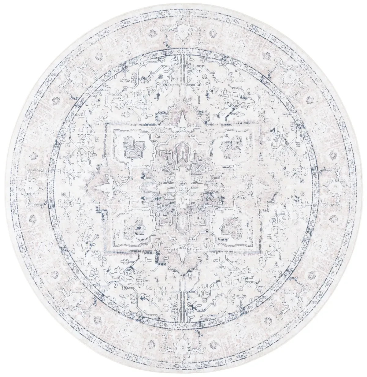 ORLANDO 774 BEIGE  6'-7' x 6'-7' Round Round Rug