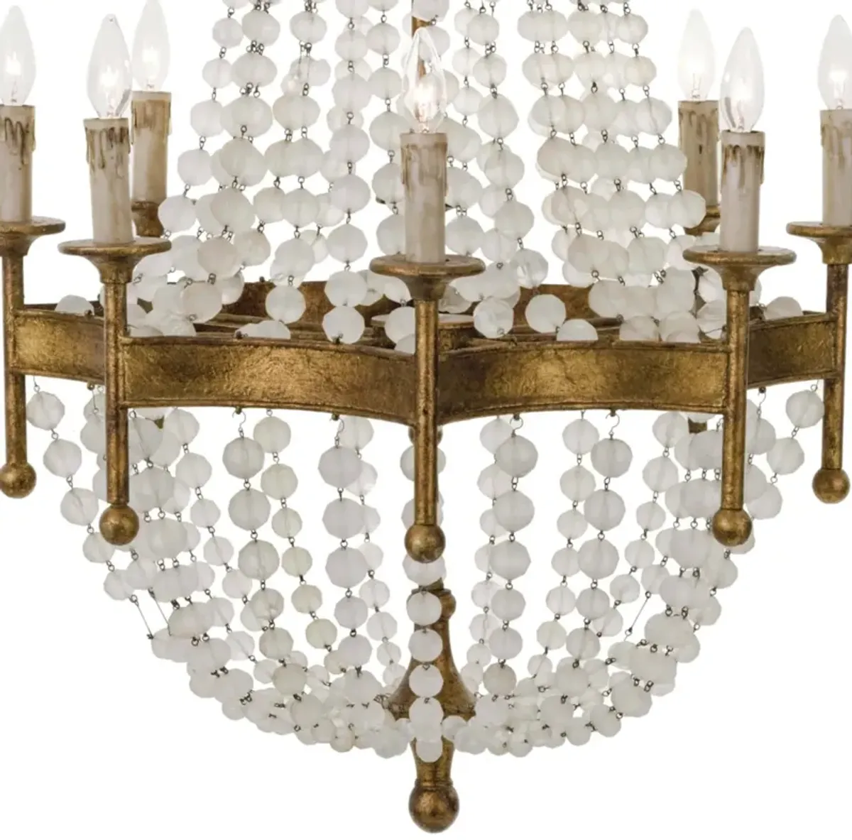 Frosted Crystal Bead Chandelier