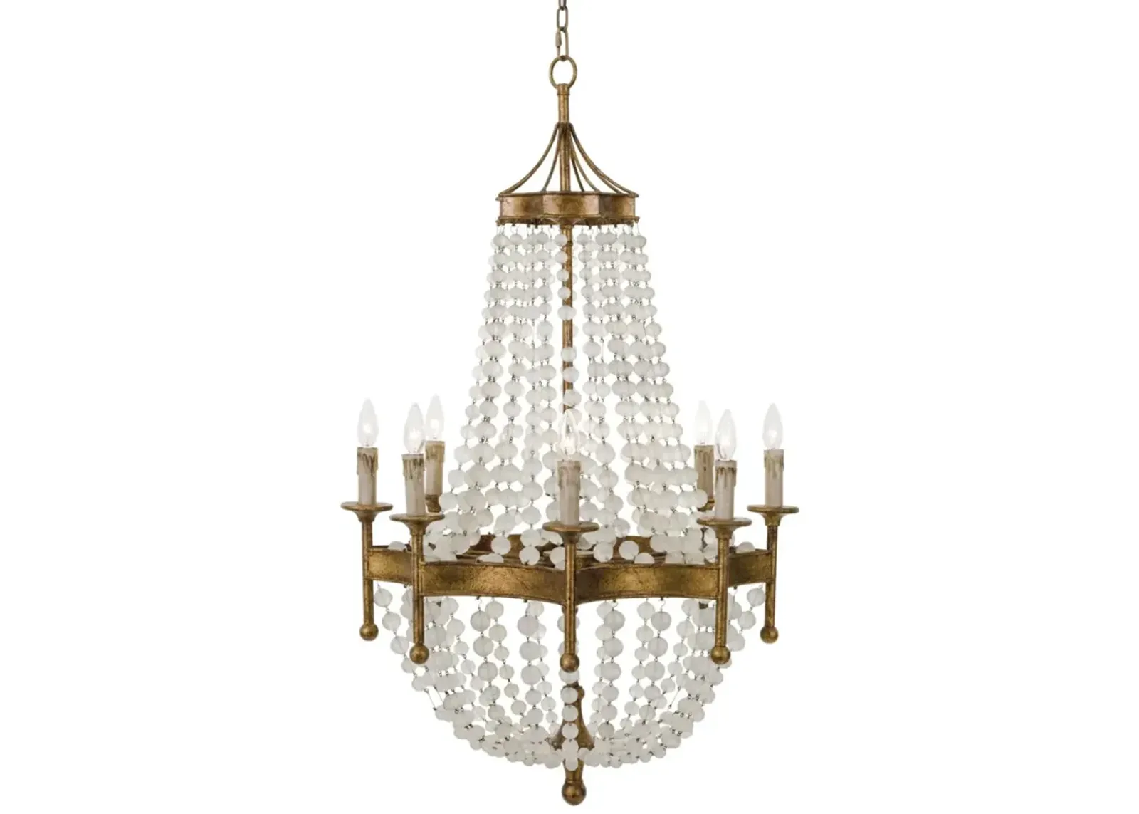 Frosted Crystal Bead Chandelier