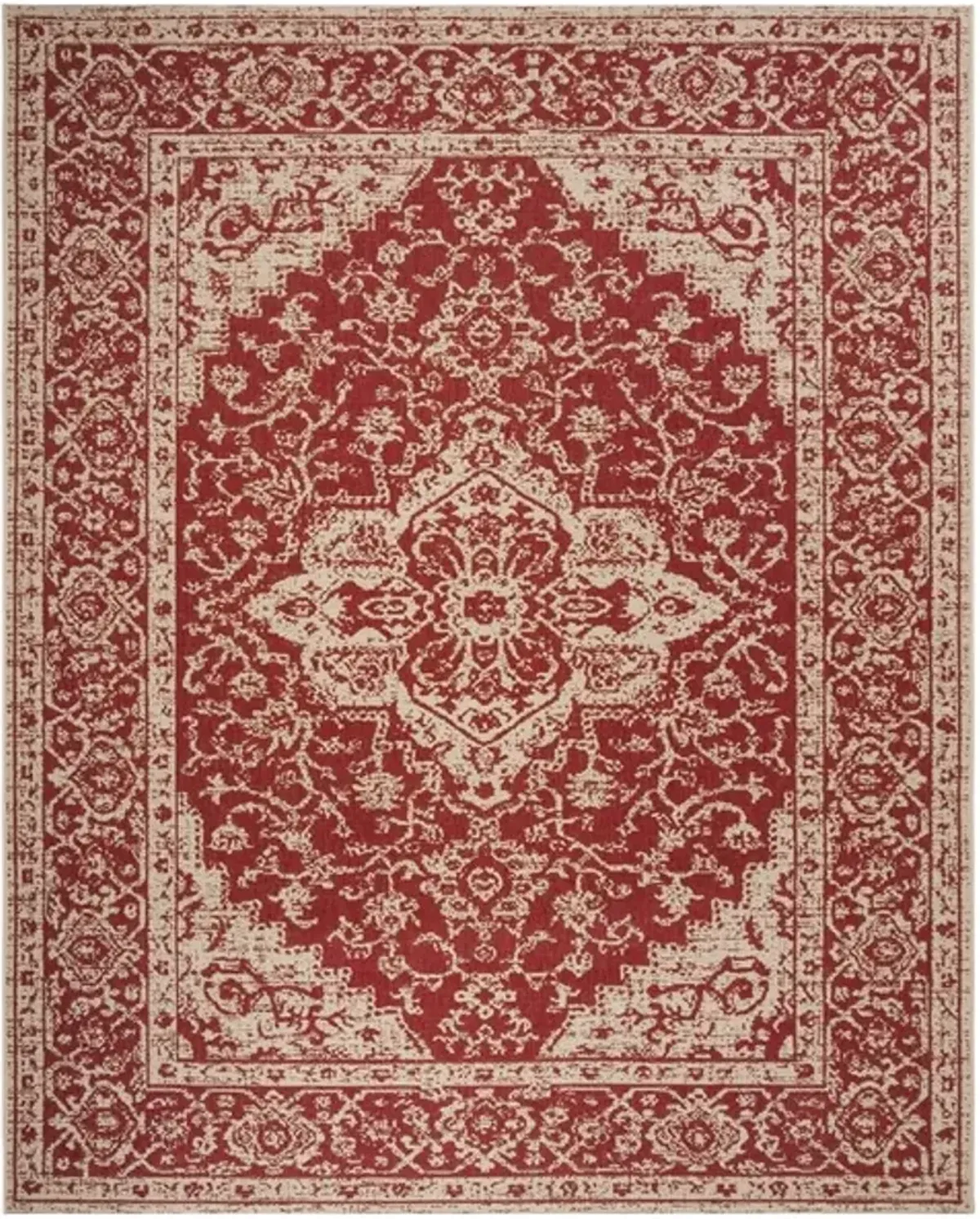 LINDEN 137 Collection LND137Q-8 Red / Creme 8' X 10'