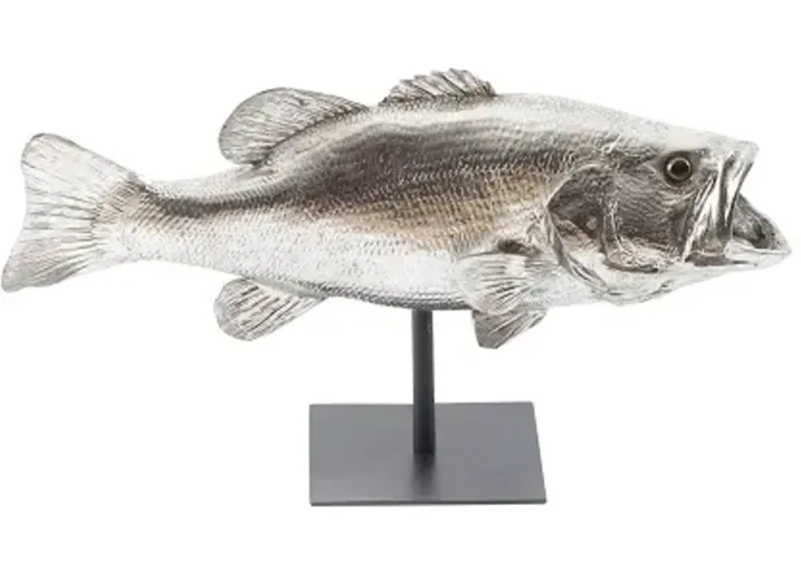 large mouth bass fish, with stand