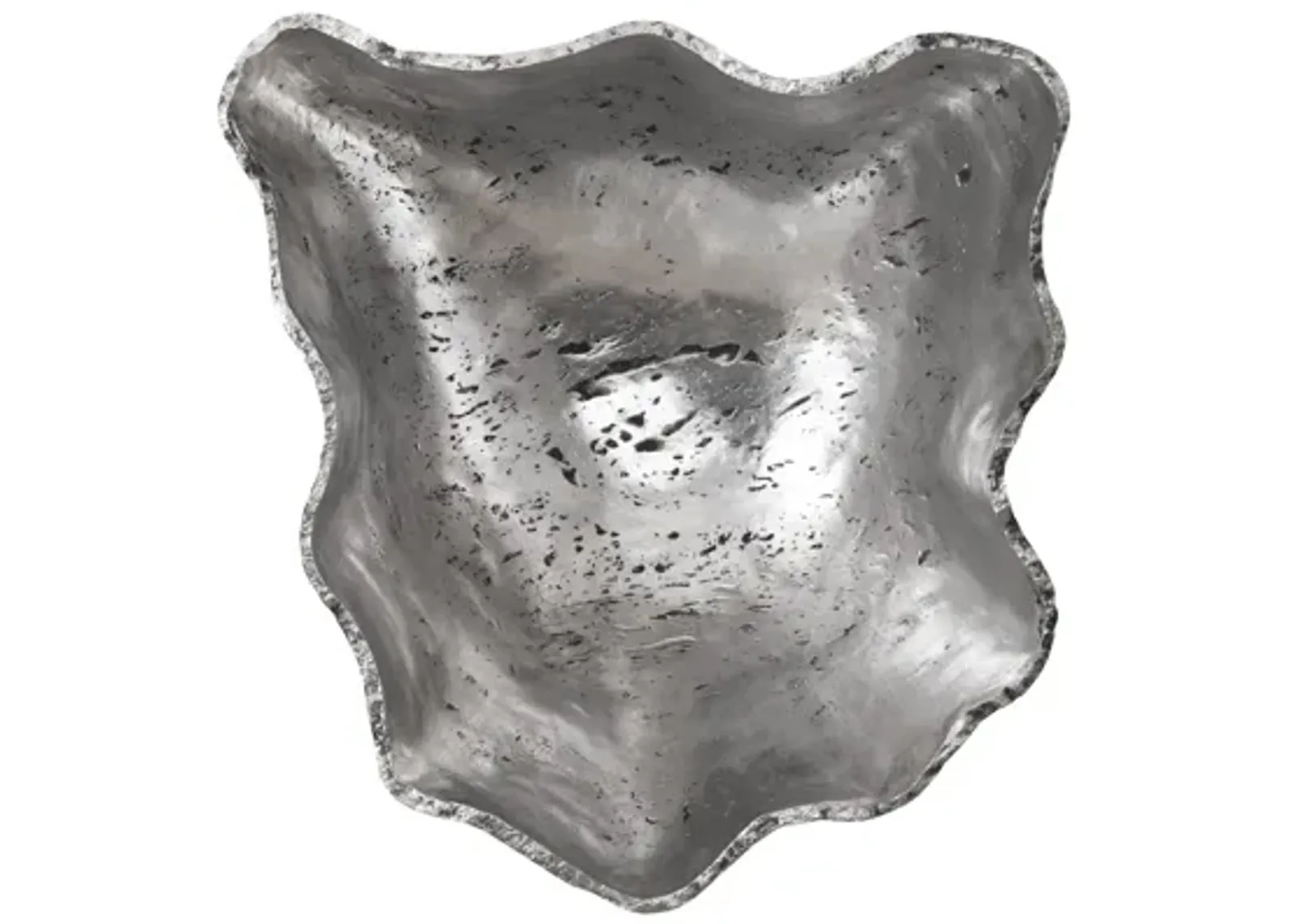 Cast Onyx Wall Bowl, Silver, LG