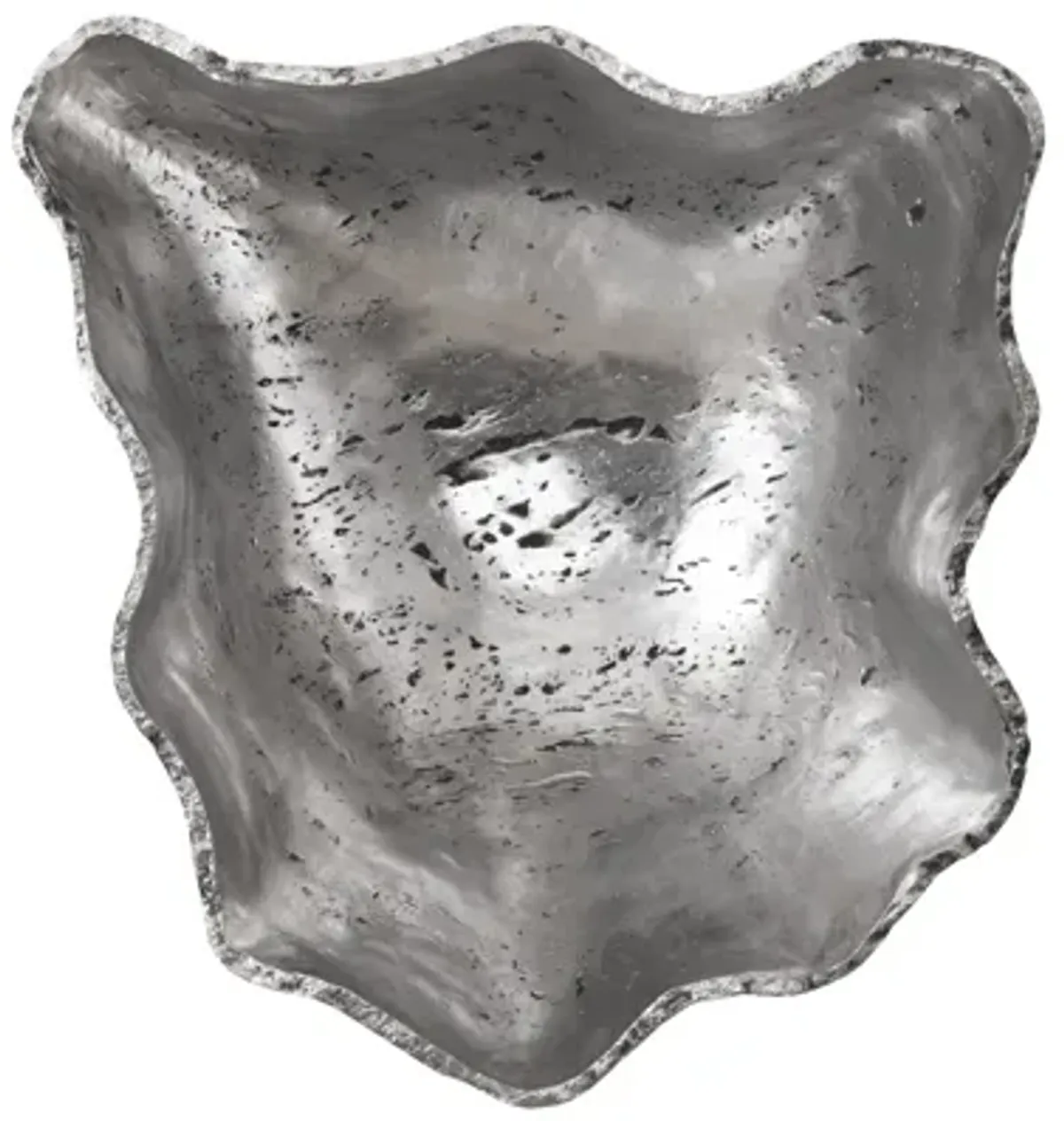 Cast Onyx Wall Bowl, Silver, LG