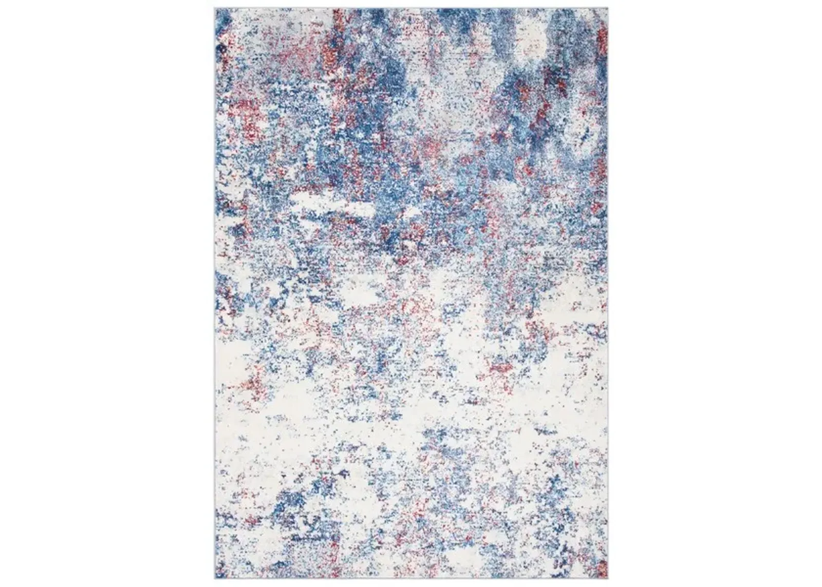 Brentwood 822 Navy / Red 5' X 5' Square Square Powerloomed Rug