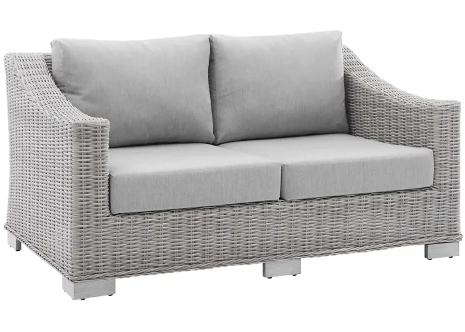 Conway Sunbrella® Outdoor Patio Wicker Rattan Loveseat