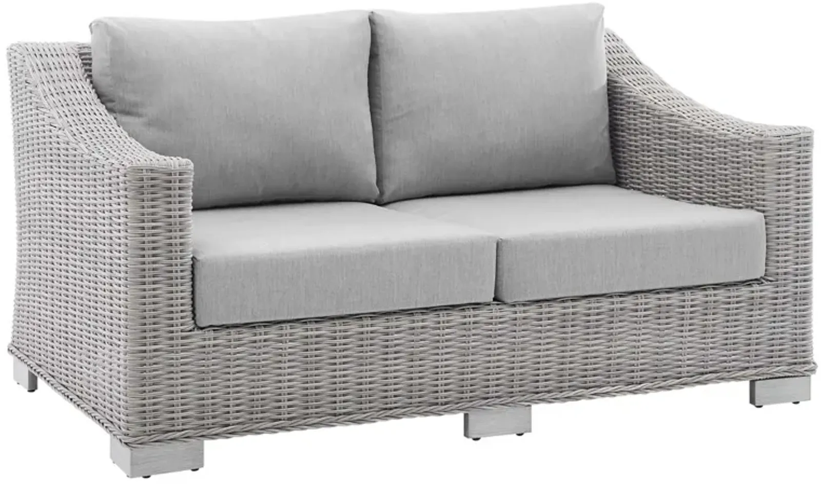 Conway Sunbrella® Outdoor Patio Wicker Rattan Loveseat