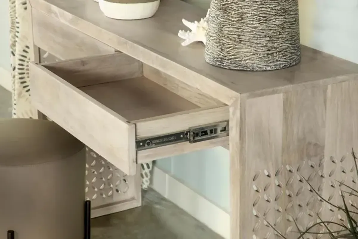 Rickman Rectangular 2-drawer Console Table White Washed