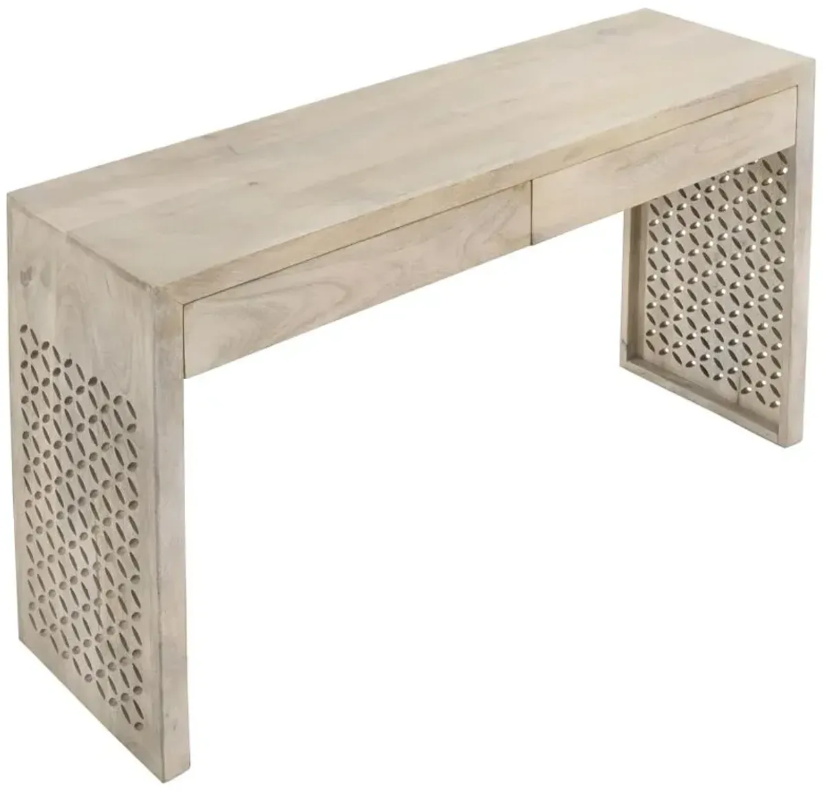 Rickman Rectangular 2-drawer Console Table White Washed