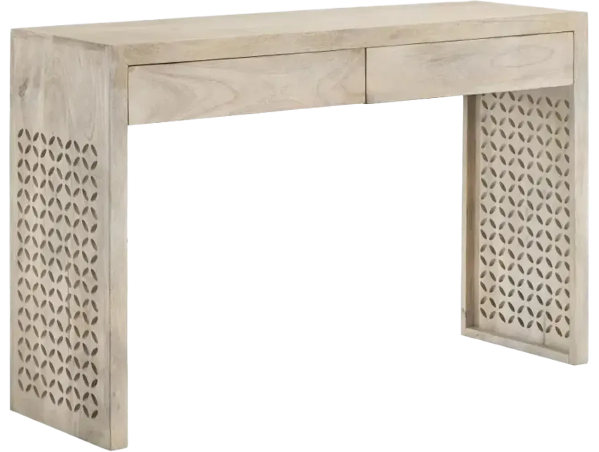 Rickman Rectangular 2-drawer Console Table White Washed