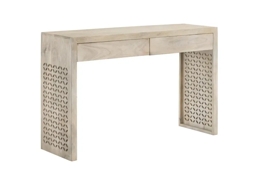 Rickman Rectangular 2-drawer Console Table White Washed