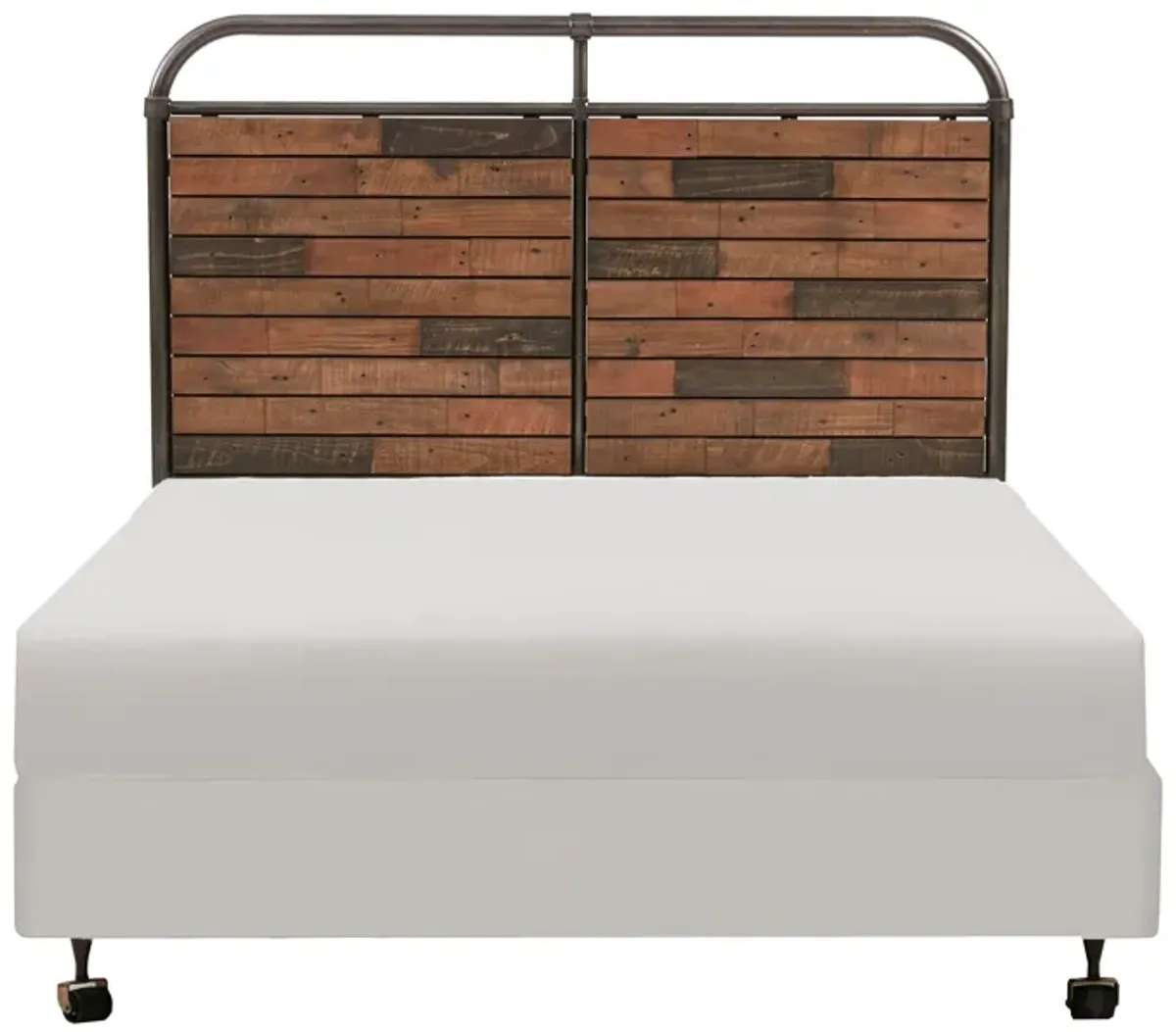 INK+IVY Renu Light Brown Multi/Gun Metal Queen Headboard