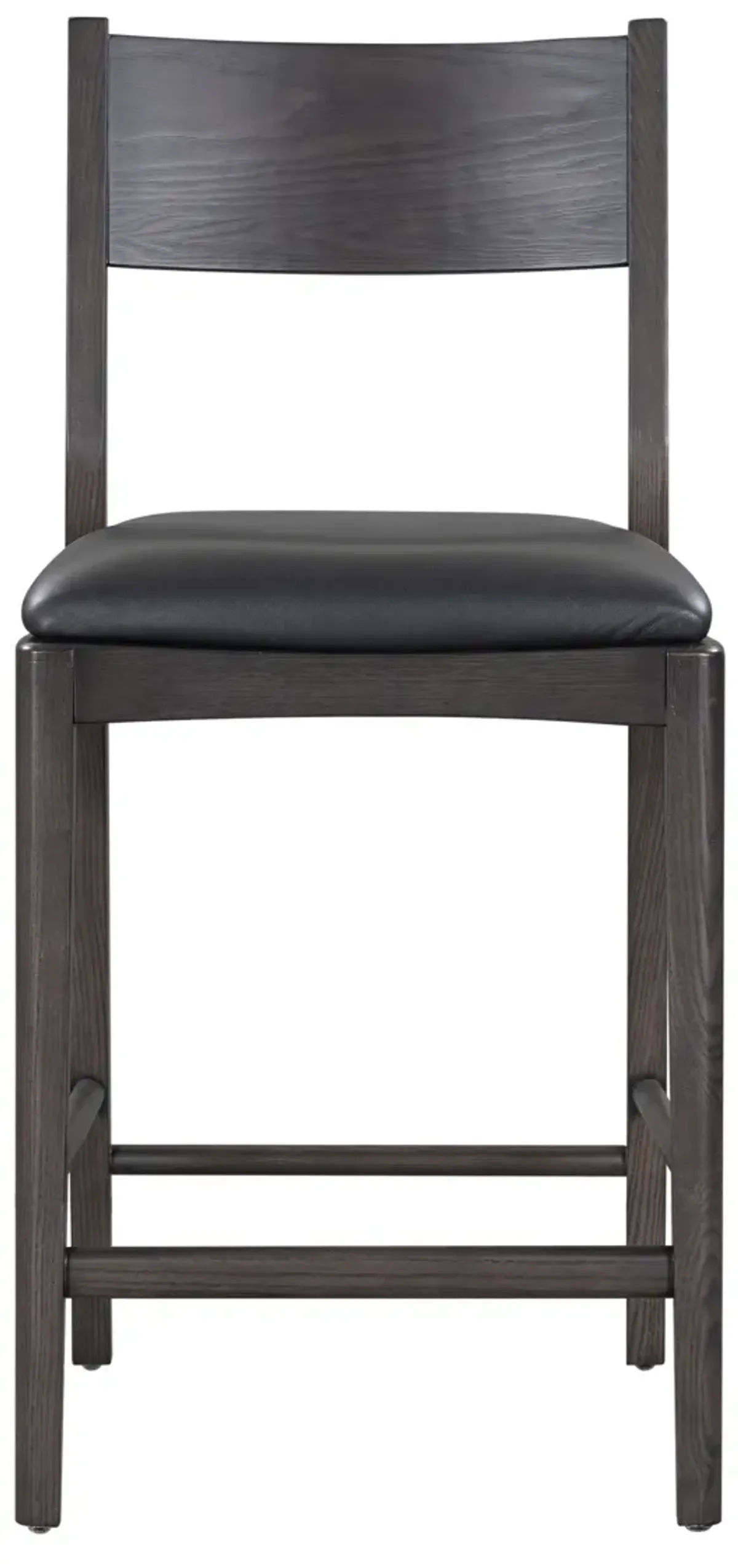 Rooney 26" Top Grain Leather Counter Chair in Black