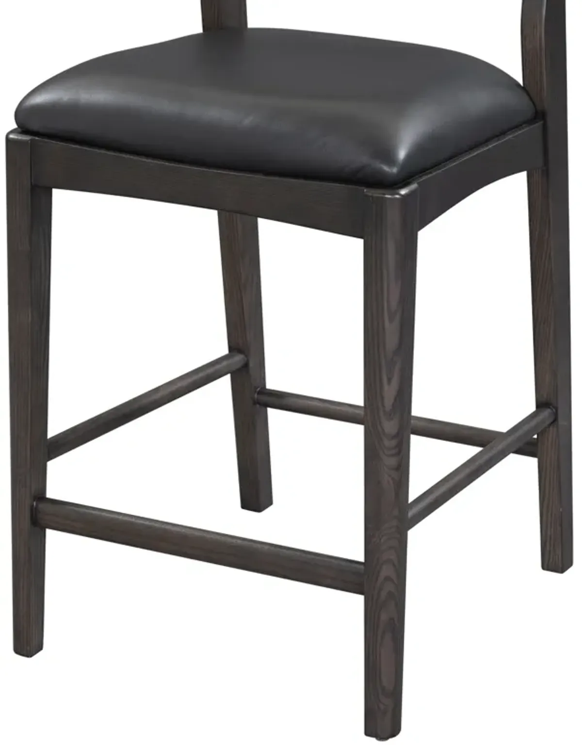 Rooney 26" Top Grain Leather Counter Chair in Black