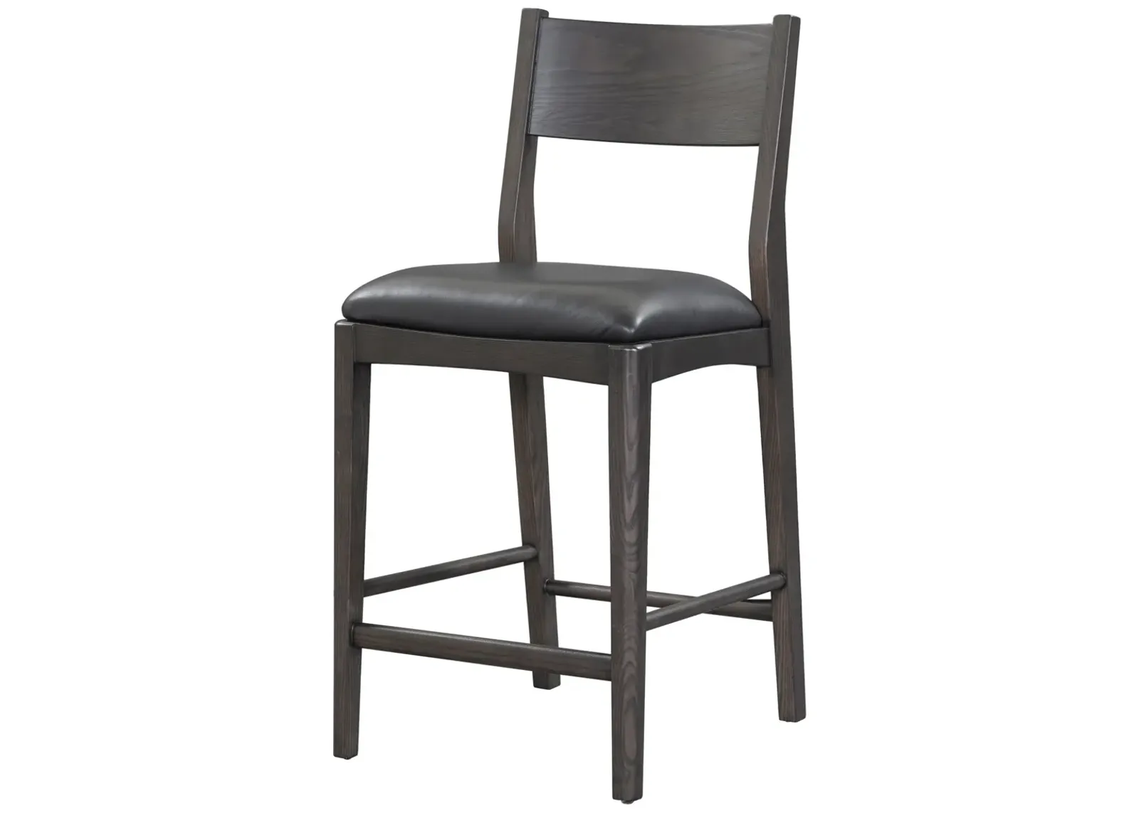 Rooney 26" Top Grain Leather Counter Chair in Black