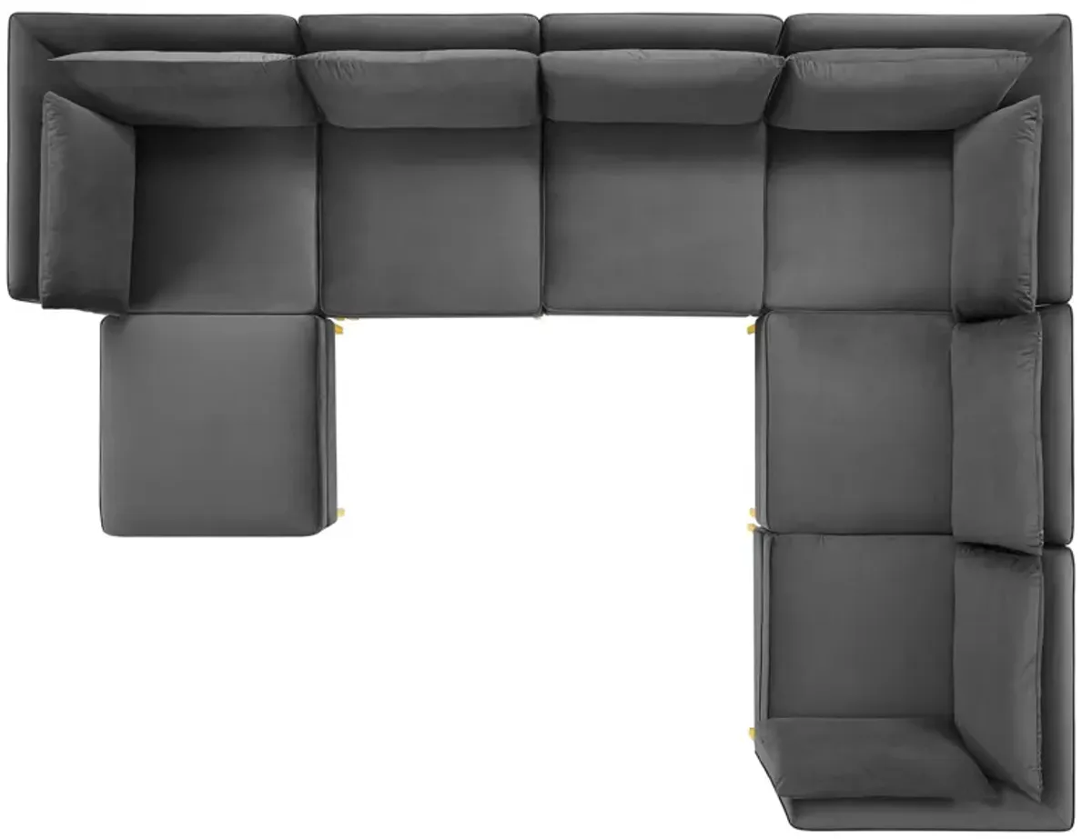 Ardent 7-Piece Performance Velvet Sectional Sofa