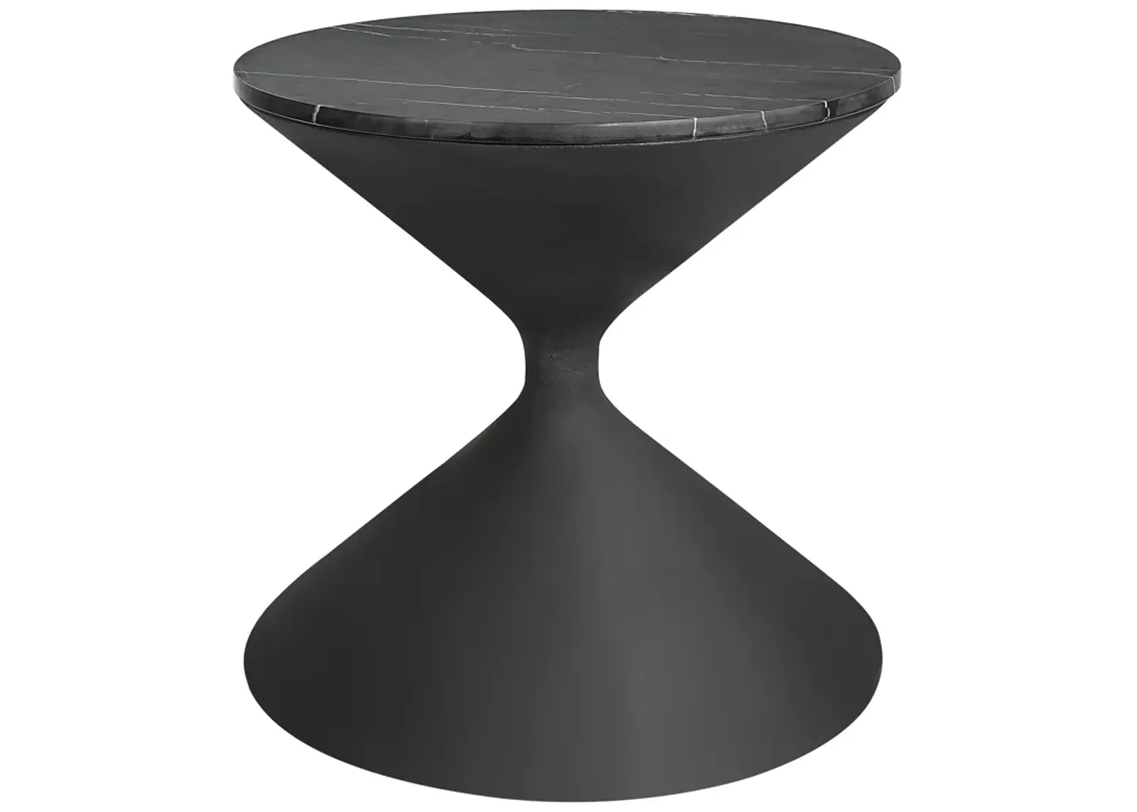 Time's Up Hourglass Shaped Side Table