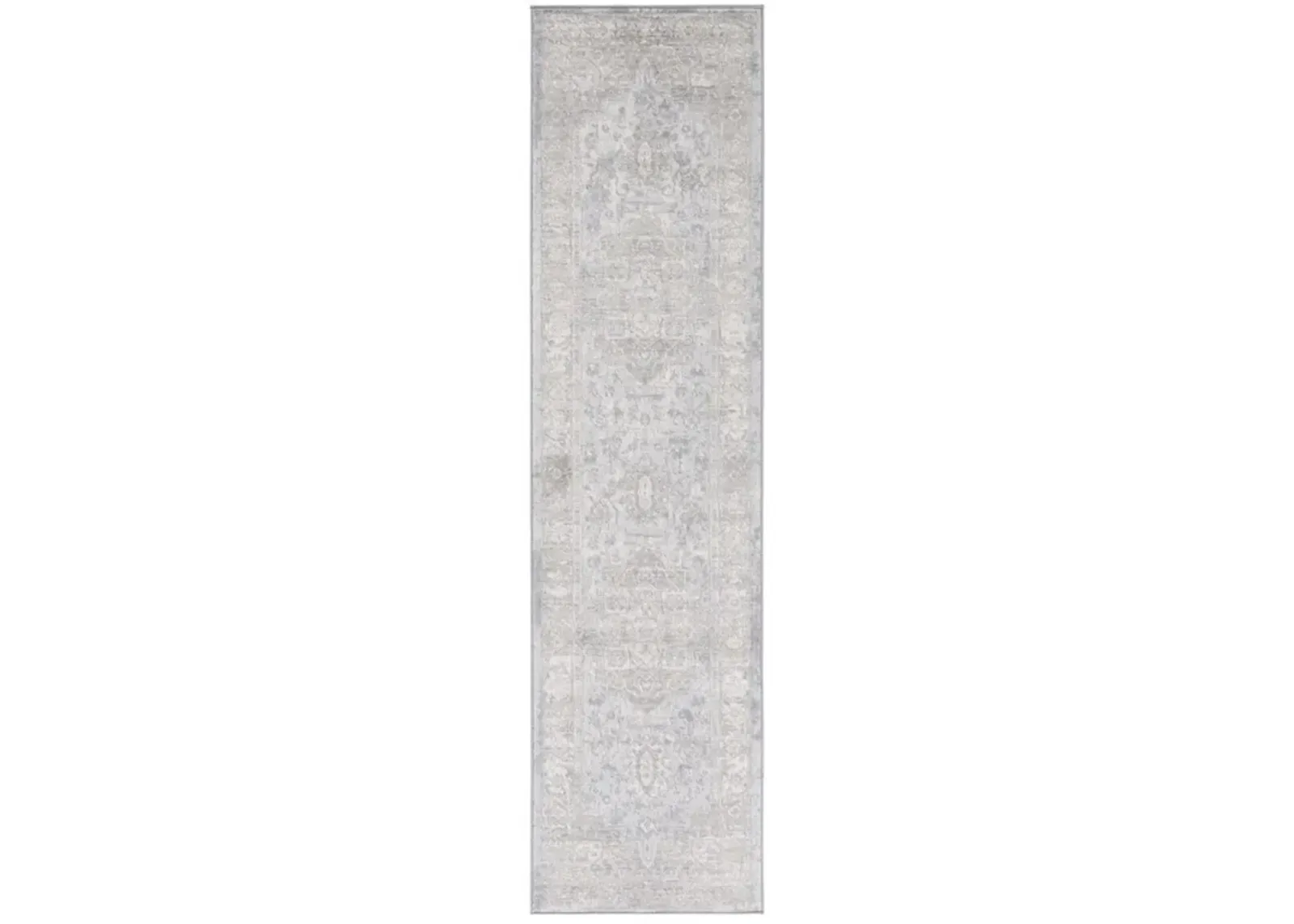 Brentwood 851 Grey / Beige 2' X 8' Runner Powerloomed Rug